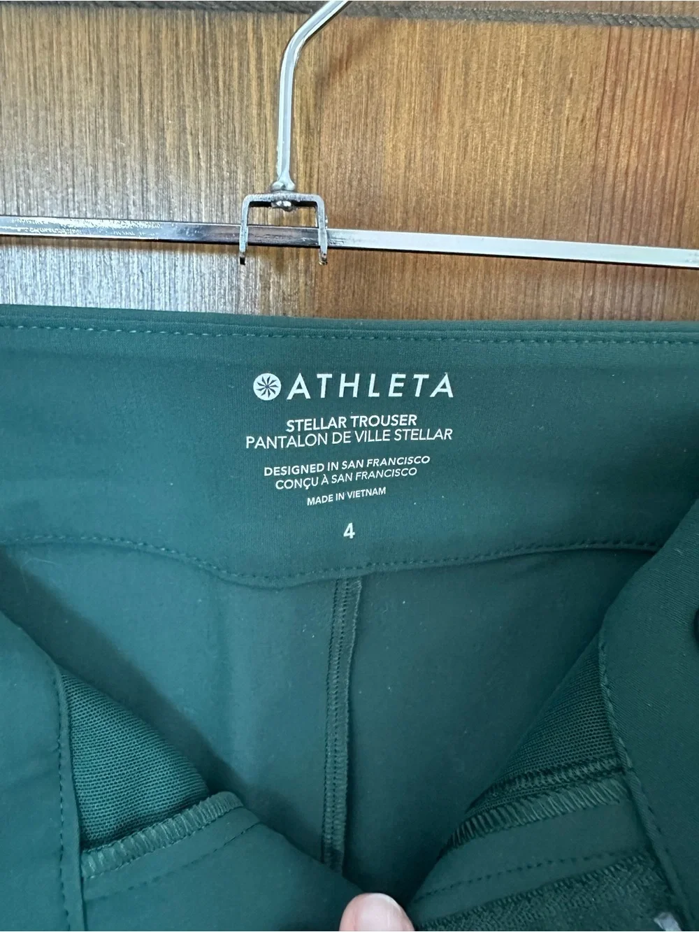 Athleta Womens Stellar Trouser - Deep Green Performance Chinos
